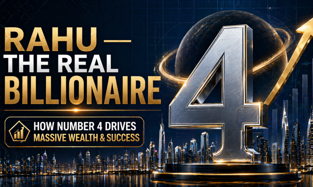 Rahu Number 4 meaning in numerology showing wealth growth and billionaire-level success strategy
