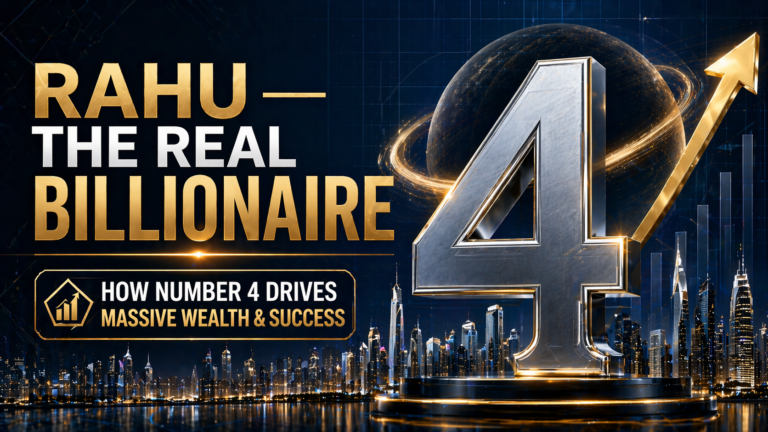 Rahu Number 4 meaning in numerology showing wealth growth and billionaire-level success strategy