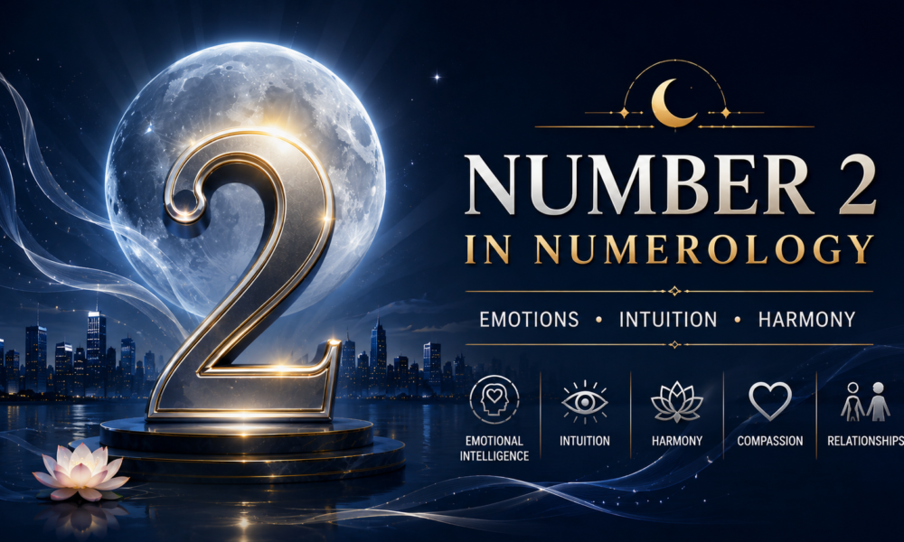 Number 2 in numerology meaning emotions intuition harmony personality traits and moon energy